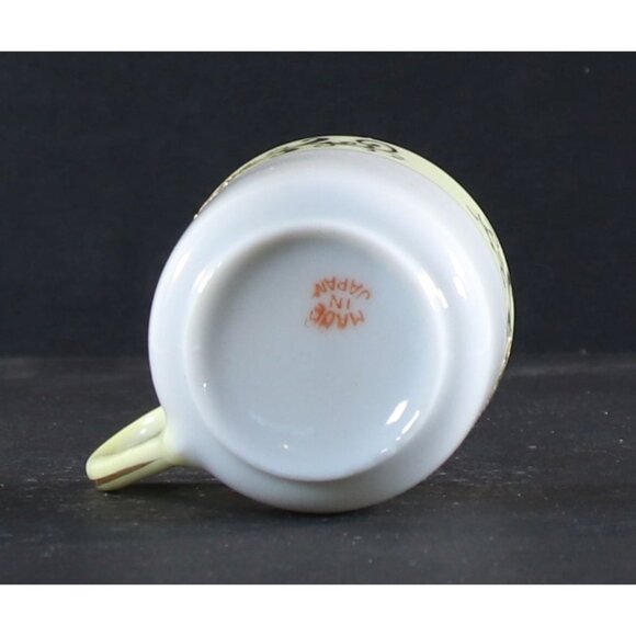 Teacup and Saucer Demitasse 1950s Japan Hand Painted 24k Gold Trim GC - Picture 10 of 12